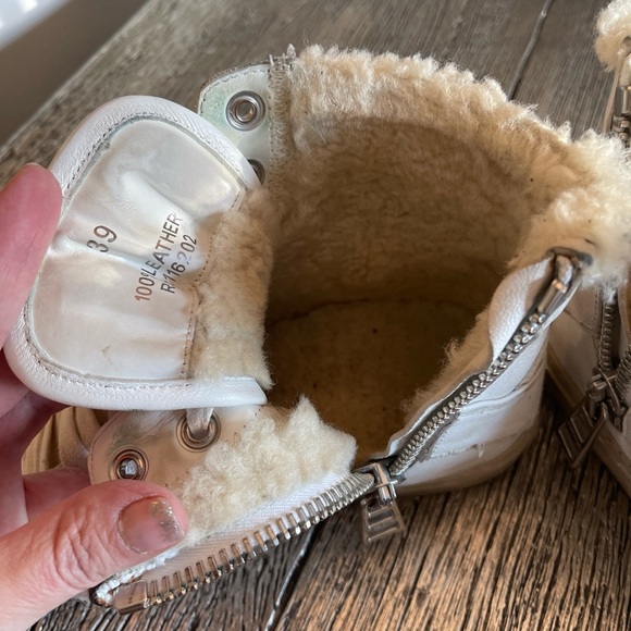 Zadig and Voltaire high tops in white with real Sherling fur inside - Picture 3 of 6